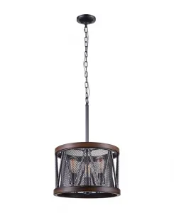 Люстра Parsh 3 лампы Cwi Lighting, pewter