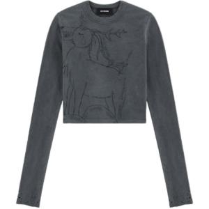 Футболка с принтом WE11DONE, серый