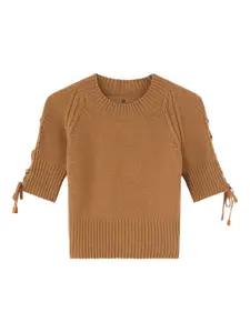 Кашемировая футболка Ermanno Scervino, коричневый