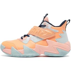 QIAODAN Противоскользящие износостойкие баскетбольные кроссовки Mid Top для детей Golden Orange 34 42