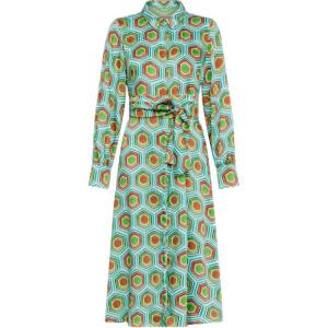 Женское платье с длинным рукавом зеленое Marella