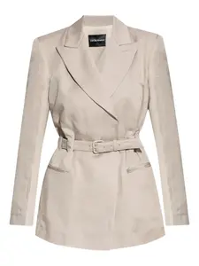 Жакет с поясом EMPORIO ARMANI, нейтральный