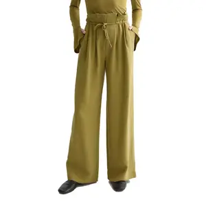 Брюки Scotch & Soda June Paperbag Wide Leg с высокой талией, зеленый