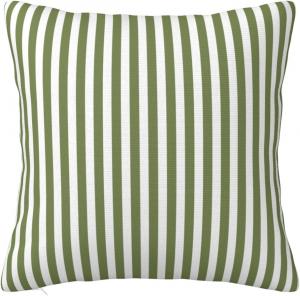 Paruiny Декоративная наволочка Reversible Fluffy оливково-зеленая в полоску White
