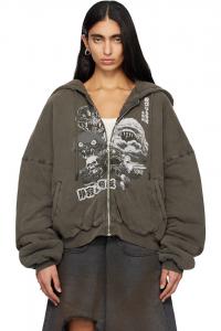 Lu'U Dan Серая стеганая толстовка