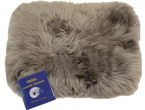 Подушка для сиденья Диана из овчины с высоким ворсом, серебристо-серого цвета, 30х40 см