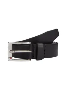 Кожаный ремень Tommy Hilfiger "New Aly Belt" с металлической пряжкой с квадратным логотипом, черный