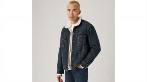 Куртка Trucker из шерпы свободного кроя Levi's, Night Shadows - Dark Wash
