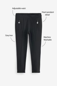 Школьные брюки для девочек из ткани понте Clarks, черный