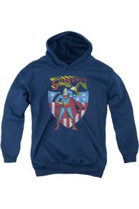 Супермен худи с капюшоном All American Youth Gildan, темно-синий
