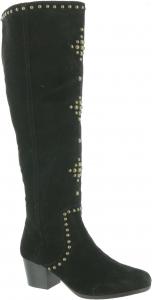 Женские высокие сапоги Masseys Women's Fortune с заклепками ARRAY, Black-Antique Brass-Suede