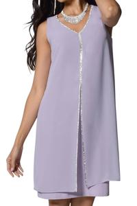 Коктейльное платье из шелковистого трикотажа цвета «Ирис» Frank Lyman, цвет iris