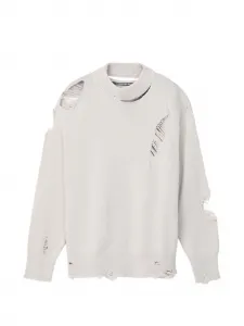 Свитер с круглым вырезом и эффектом потертости Camperlab, бежевый