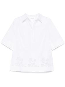 P.A.R.O.S.H. блузка с цветочной вышивкой, белый