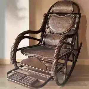 Fantasy Кресло-качалка из ротанга в форме сердца, цвет coffee