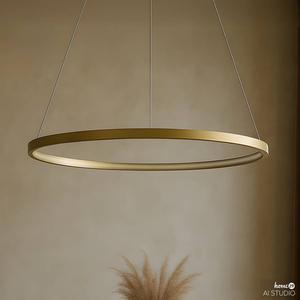 Светодиодный подвесной светильник JUST LIGHT Circle I, золото - 60 х 120 х 60 см