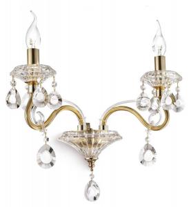 Настенный светильник Ideal Lux Negresco, золото - стекло - 26 x 25 x 31 см