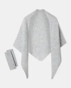 Комплект варежек и накидки Southern Cotton, серый