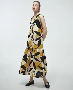 Базовое рубашечное платье Sfera, желтый