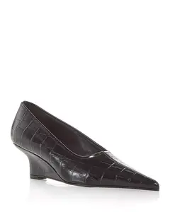 Женские туфли на танкетке с острым носком Toteme, черный