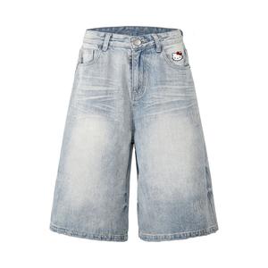 Хелло Китти джинсовые шорты унисекс Sanrio, синий