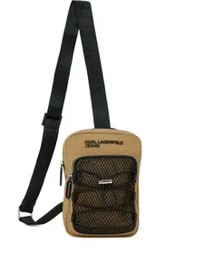 Сумка-мессенджер с сетчатой вставкой Karl Lagerfeld Jeans
