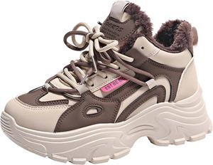 Женские замшевые водонепроницаемые ботинки UANGLI с шнуровкой, зимние высокие снегоступы, зимние, милые, удобные, мягкие, повседневные и модные, Brown