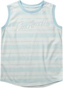 Футболка Carhartt для девочек без рукавов с круглым вырезом и полосками, Blue Glass
