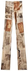 Брюки Jean Paul Gaultier Mesh Trouser Printed Journal, белый