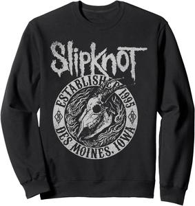 Толстовка Slipknot Goat Flame с круглым вырезом, черная