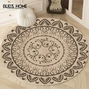 Budis Ковер 140 см для спальни/кабинета в стиле Chanel, утолщенный велюр, нескользящий