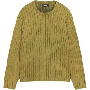 Хлопковая ребристая майка Slub Stussy, зеленая