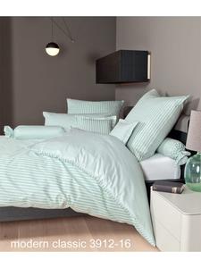 Постельное белье из хлопка Janine в современном классическом стиле в нефритово-зеленом цвете Janine, 155 x 220 + 80 x 80 см