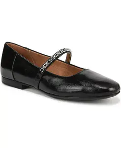 Женские балетки Mary Jane с квадратным носком и цепочкой Kelly-Chain Naturalizer, черный