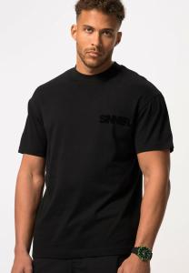 Футболка с принтом SHORT SLEEVE FLOCK ROUND NECK STHUGE, черный