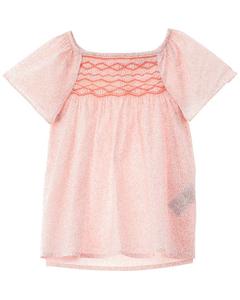 Топ с вышивкой BONPOINT, розовый