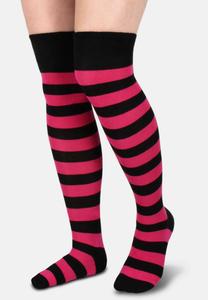 Носки Normani WIDESTRIPE OVERKNEES, Schwarz/Pink/Light Pink