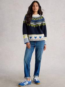 Джемпер Harriet в стиле Fair Isle White Stuff, Navy/Multi