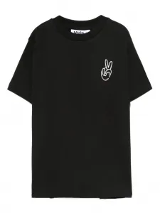 Футболка из органического хлопка с надписью «Знак мира» Molo, черный