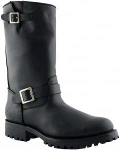 Мужские байкерские сапоги Grinders Engineer Wild One из черной кожи с западным стилем и застежкой на пряжку, черный