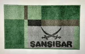 Коврик для ванной Sansibar CLIFF, высокий ворс 20 мм Sansibar Sylt, подходит для пола с подогревом, нескользящее покрытие, 60х100 см, зеленый
