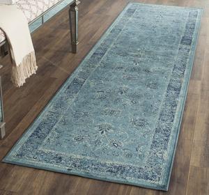 Ковер-дорожка SAFAVIEH, 67 x 275 см, Vintage Collection, Turquoise & Multi, дизайн в восточном стиле из состаренного вискозы, идеально подходит для помещений с высокой проходимостью в гостиной, спальне (VTG117-2220)