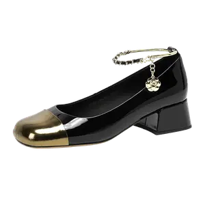 Туфли на высоком каблуке 4 см, женские HARSON, Black Gold