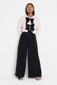 Брюки Petite широкого кроя River Island, черный