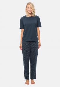 Пижамный комплект Schiesser SET, Blau Gepunktet Dunkelblau/Dark Blue