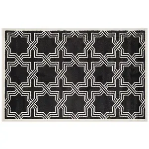 Коврик Amherst criss cross для дома и улицы Safavieh, серый, 153x244 см