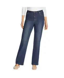 Женские джинсы Within Stretch Denim с широкими штанинами и пятью карманами Woman Within, коричневый