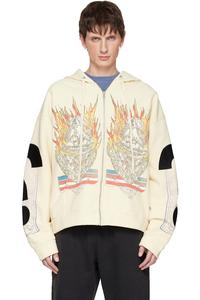 Who Decides War Толстовка Off-White на молнии, запечатлевшая воспоминания