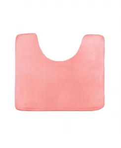 Нескользящий, ультрамягкий плюшевый коврик для ванной из пенополиуретана с эффектом памяти - контурный, 61 смx51 см Clara Clark, кораллово-розовый