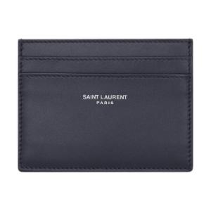 SAINT LAURENT Парижский кожаный картхолдер мужской полуночно синий